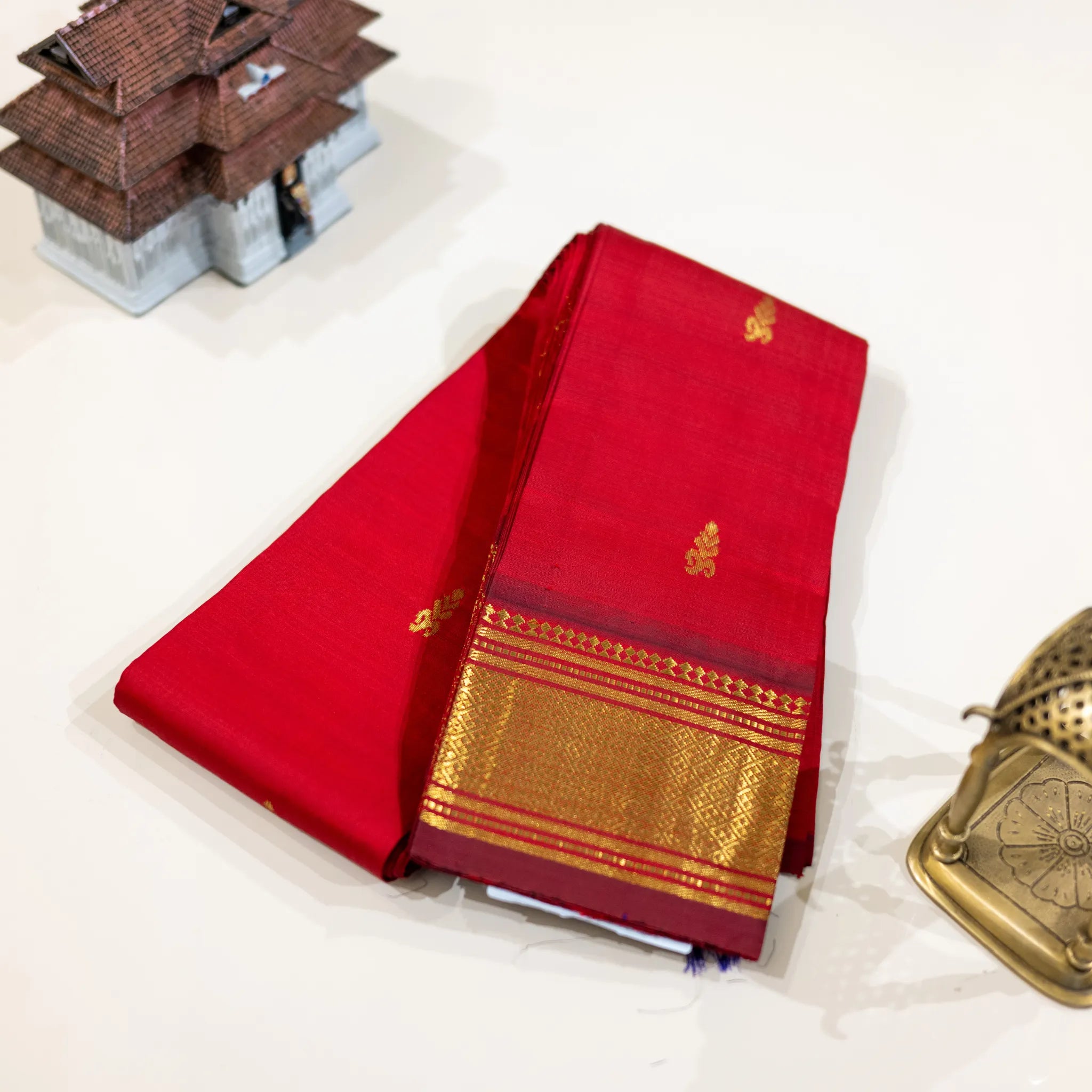 Red Zari Silk Saree
