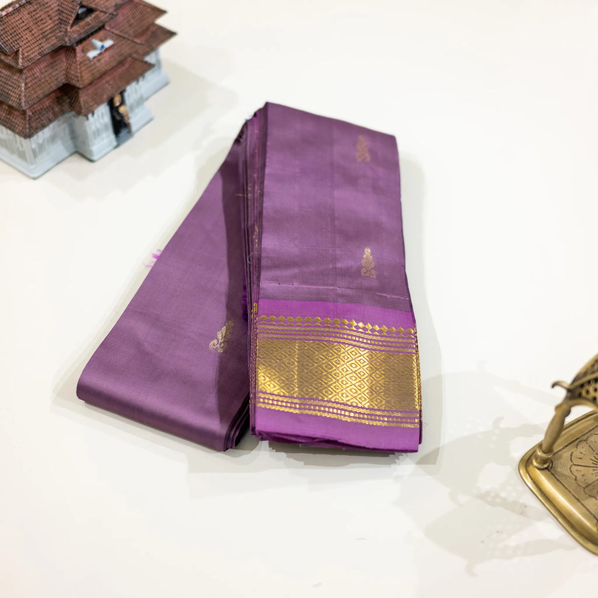 Purple Zari Silk Saree