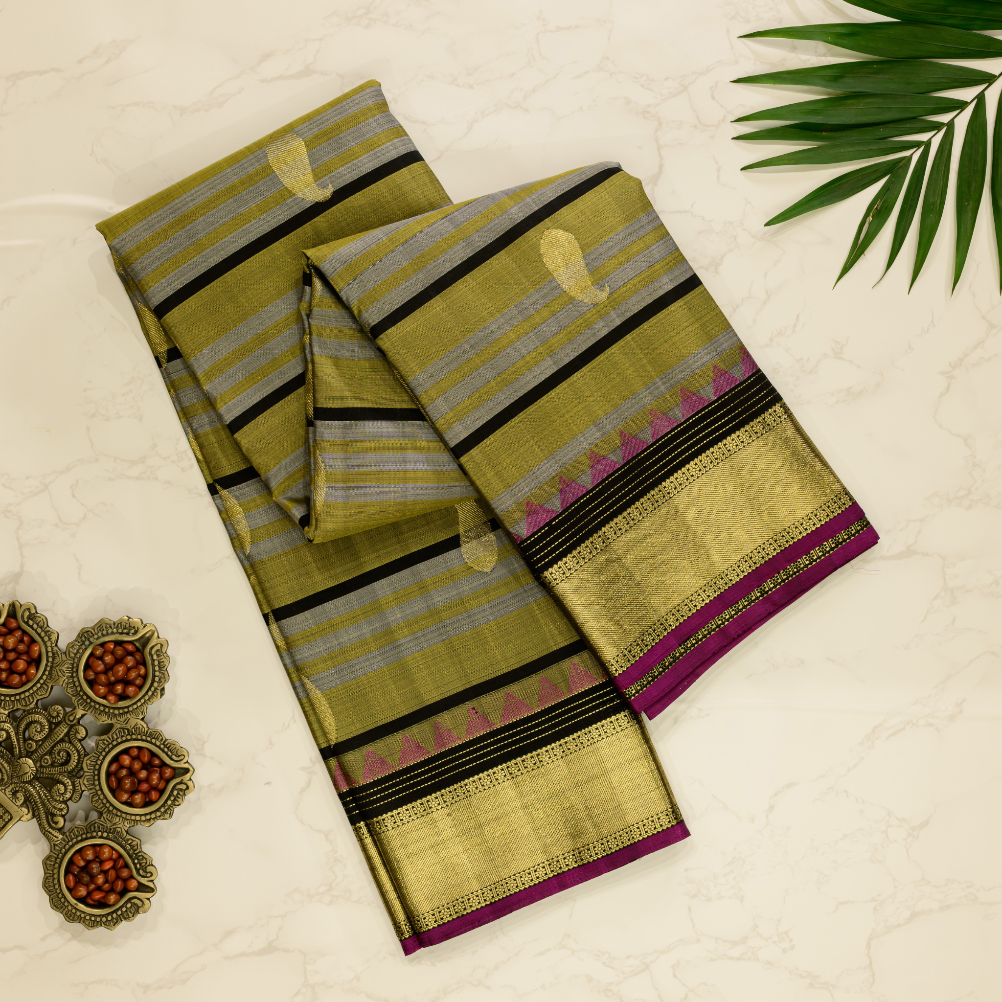 Svarnalekha Mrinalini Kanchipuram Silk Saree