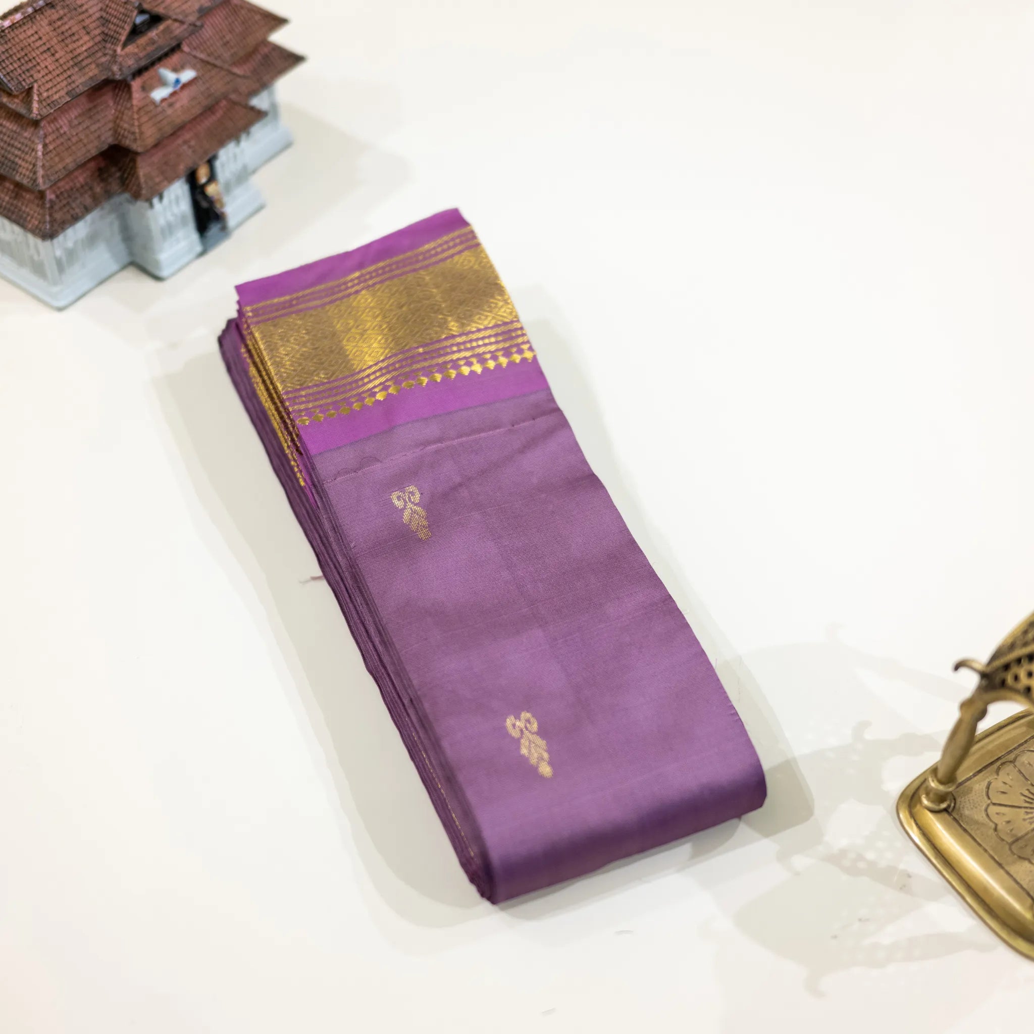Purple Zari Silk Saree