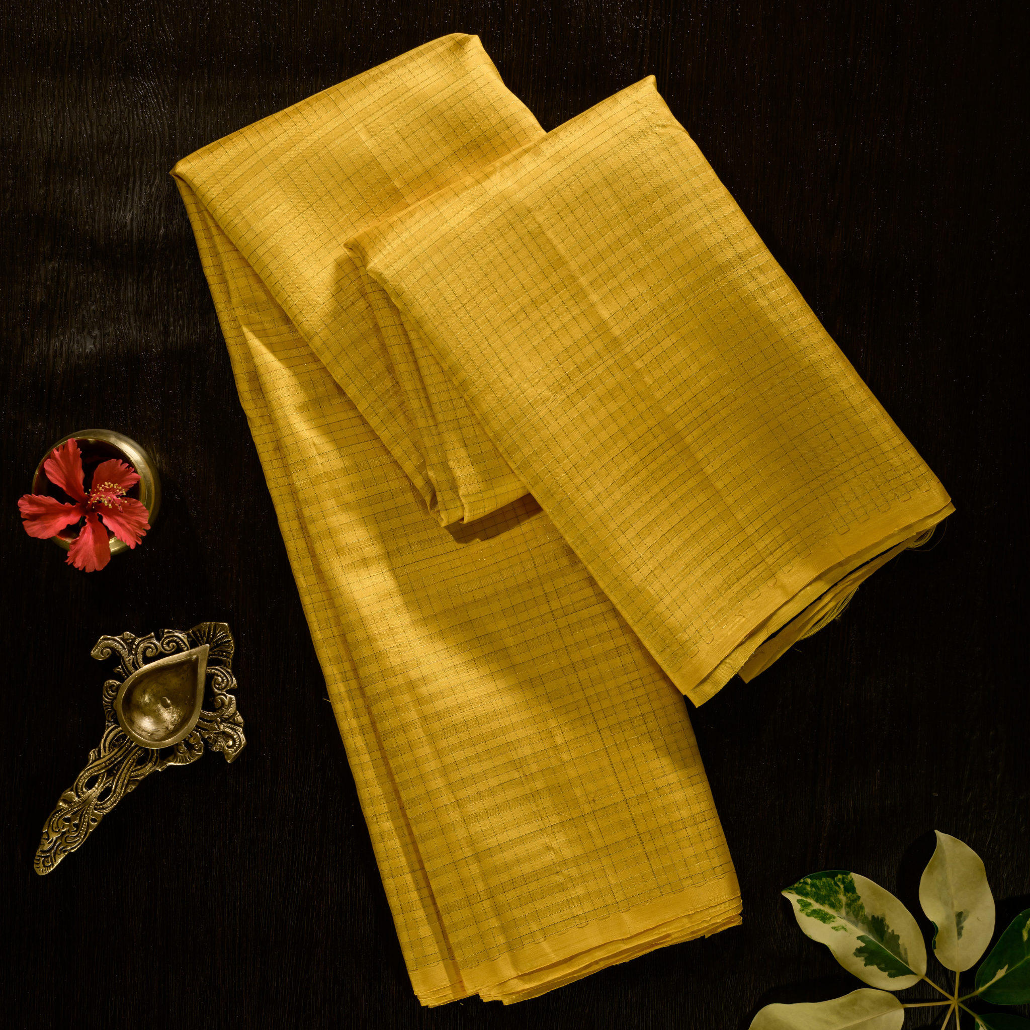 Haridra Rekha Silk Saree