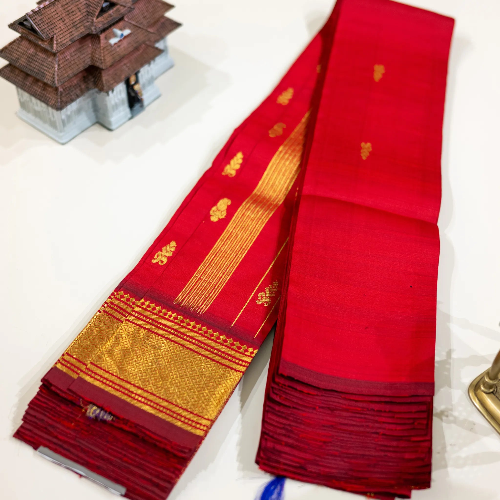 Red Zari Silk Saree