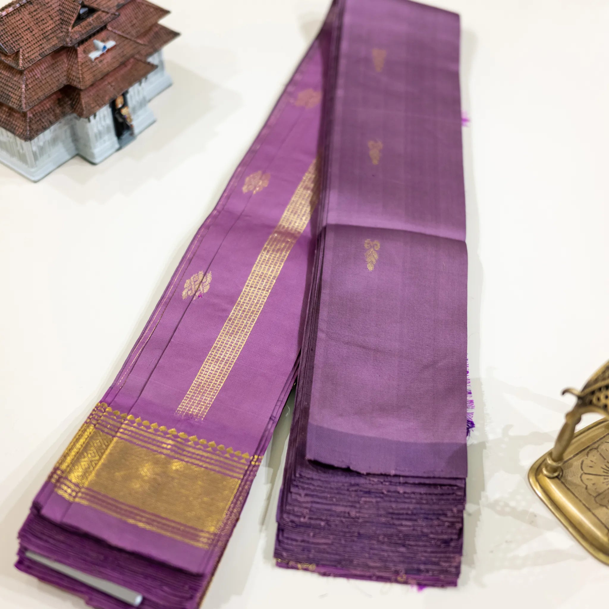 Purple Zari Silk Saree