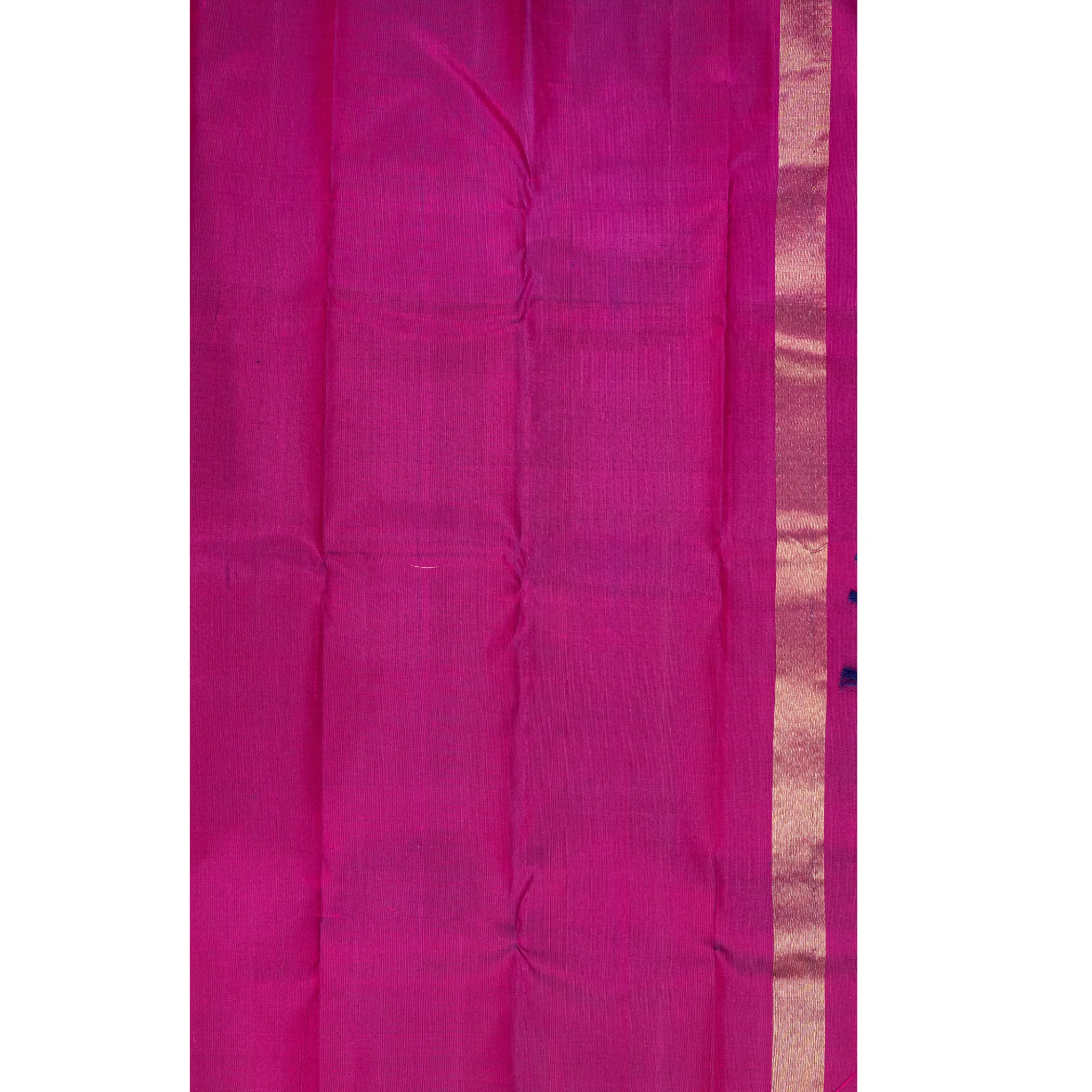 Bright Yellow Kanchipuram Silk Saree – Silver Checked Pallu with Magenta Contrast Border