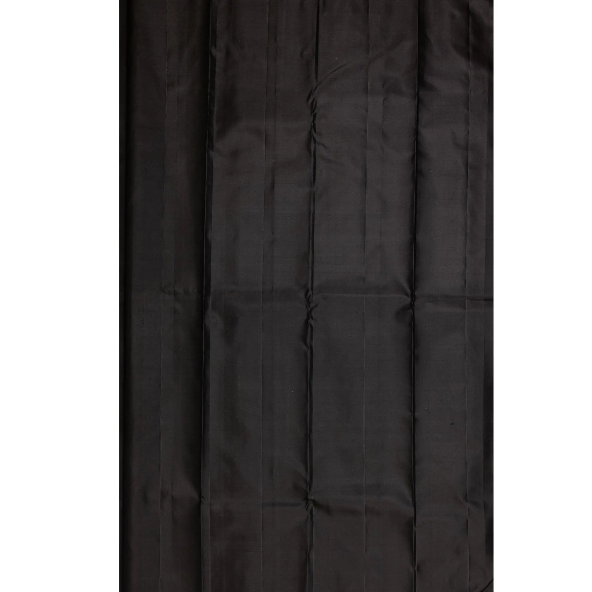 Black Soft Silk Saree – Gold Floral Jacquard Pallu with Elegant Botanical Weave