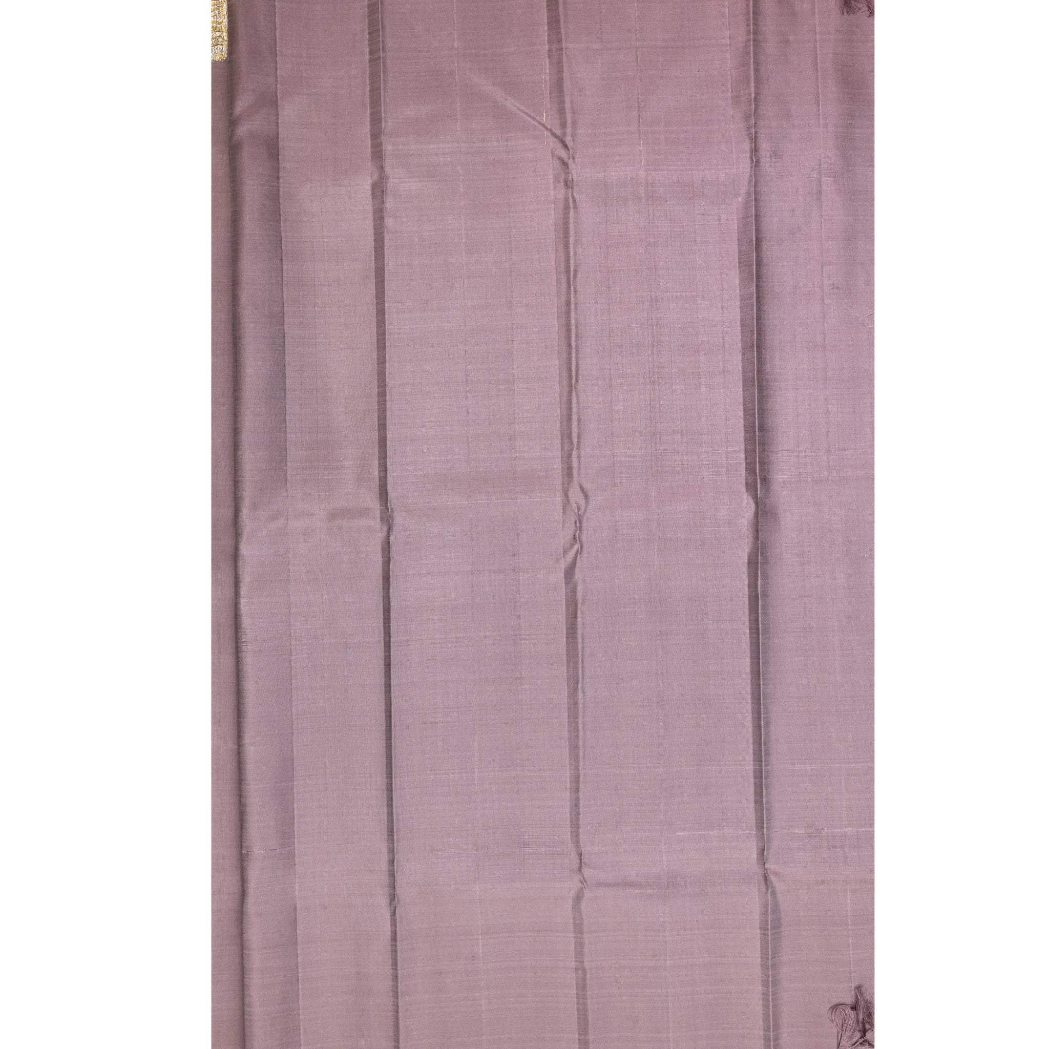 Lavender Soft Silk Saree – Gold Feather Jacquard Design with Elegant Woven Pallu