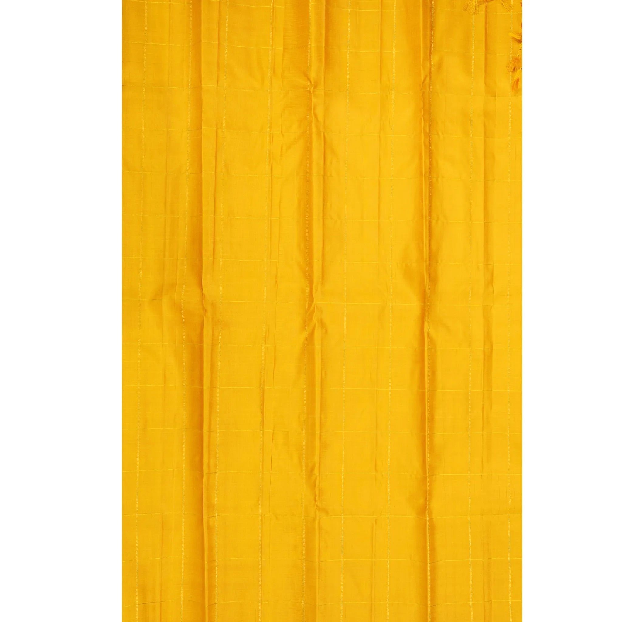 Black Cotton Silk Saree – Gold Windowpane Checks with Elegant Contrast Border