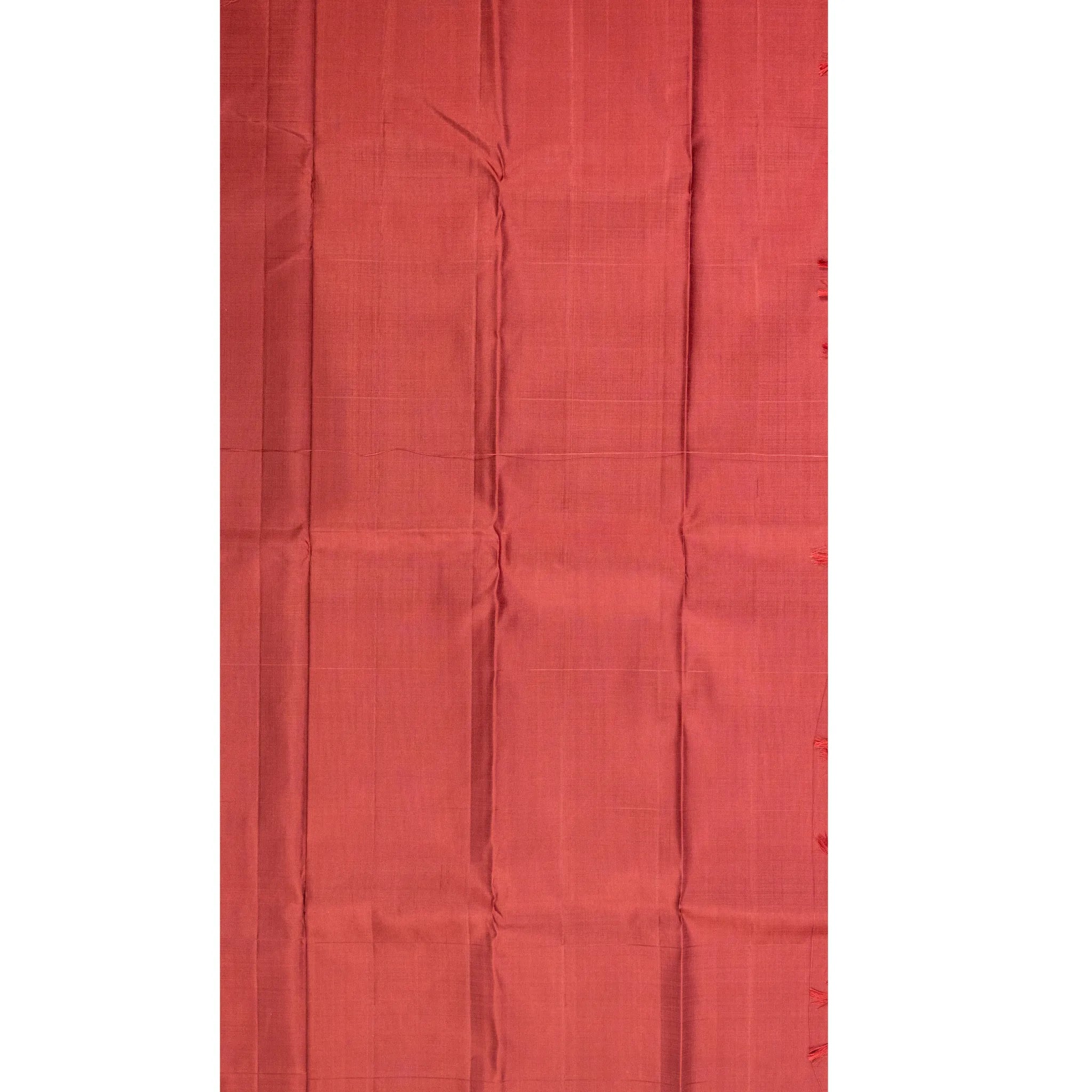 Blue Cotton Silk Saree – Copper Leaf Motifs with Windowpane Checks