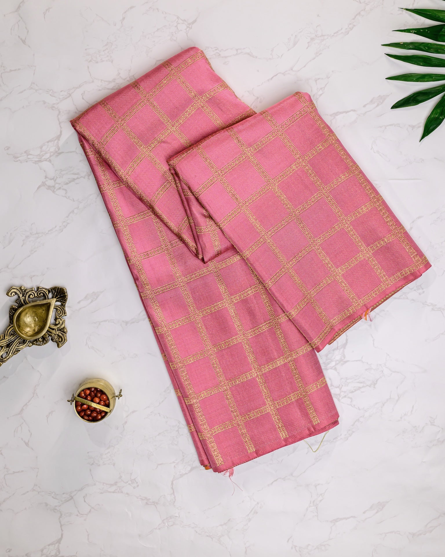 Pink Lotus Silk Saree